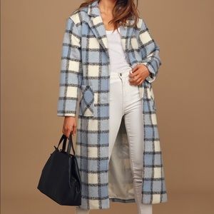 Lulu’s blue and white plaid coat
